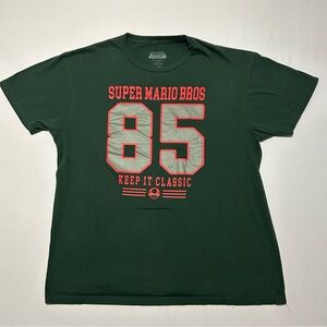 Nintendo Super Mario Bros Forest Green Short Sleeve Tee
